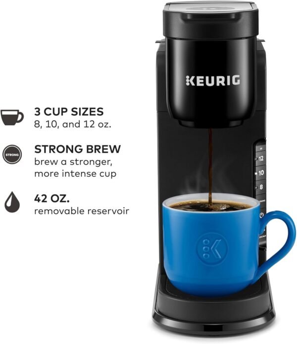 Keurig K-Express Single Serve K-Cup Pod Coffee Maker, 3 Brew Sizes, Strong Button Feature, 42oz Removable Reservoir, Black - Image 5