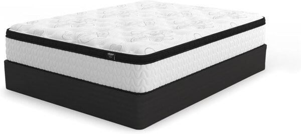 Signature Design by Ashley Queen Size Chime 12 Inch Medium Firm Hybrid Mattress with Cooling Gel Memory Foam for Pressure Relief - Image 5