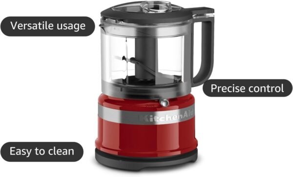 KitchenAid KFC3516ER 3.5 Cup Food Chopper, Empire Red - Image 2