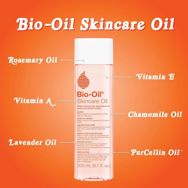 Bio-Oil Skincare Body Oil, Vitamin E Serum for Scars & Stretchmarks, Dermatologist Recommended, All Skin Types, 6.7 oz - Image 2