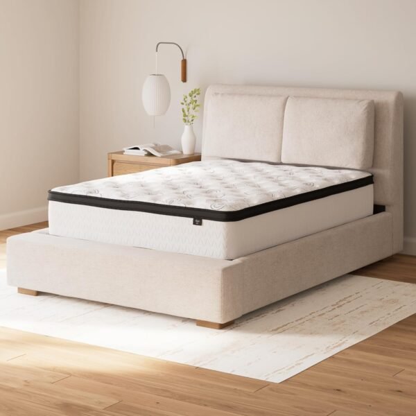 Signature Design by Ashley Queen Size Chime 12 Inch Medium Firm Hybrid Mattress with Cooling Gel Memory Foam for Pressure Relief - Image 2