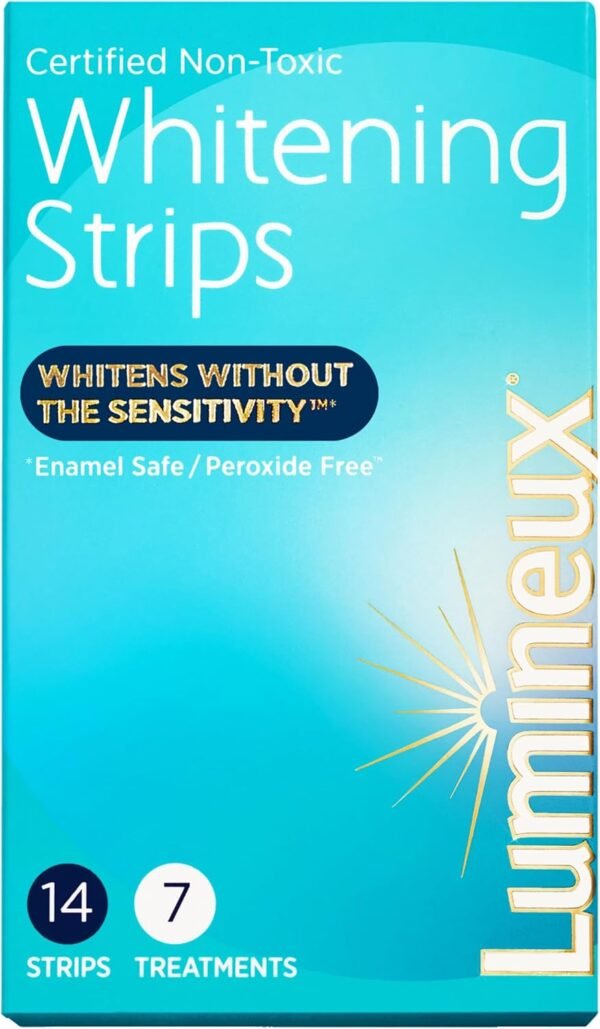 Lumineux Teeth Whitening Strips 7 Treatments – Peroxide Free - Enamel Safe for Whiter Teeth - Whitening Without the Sensitivity - Dentist Formulated and Certified Non-Toxic - Sensitivity Free