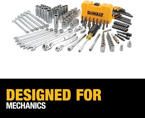 DEWALT Mechanics Tools Kit and Socket Set, 142-Piece, 1/4 & 3/8" Drive, MM/SAE (DWMT73802) - Image 5