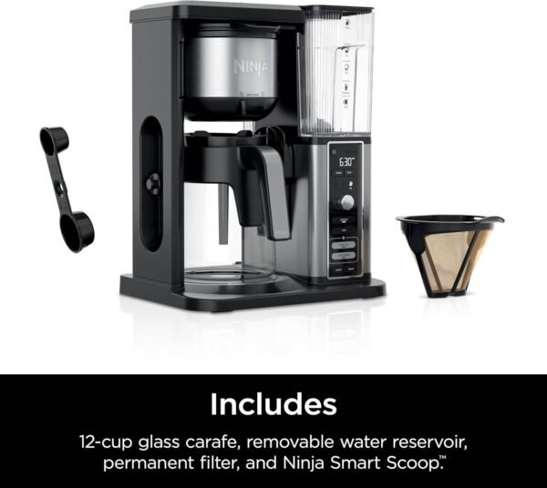 Ninja Hot & Iced XL Coffee Maker with Rapid Cold Brew, 4 Brew Styles, 8 Sizes Small Cup to Travel Mug, Single-Serve Coffee Brewer, 12-Cup Carafe, Permanent Filter, Removable Reservoir, Black, CM371 - Image 6