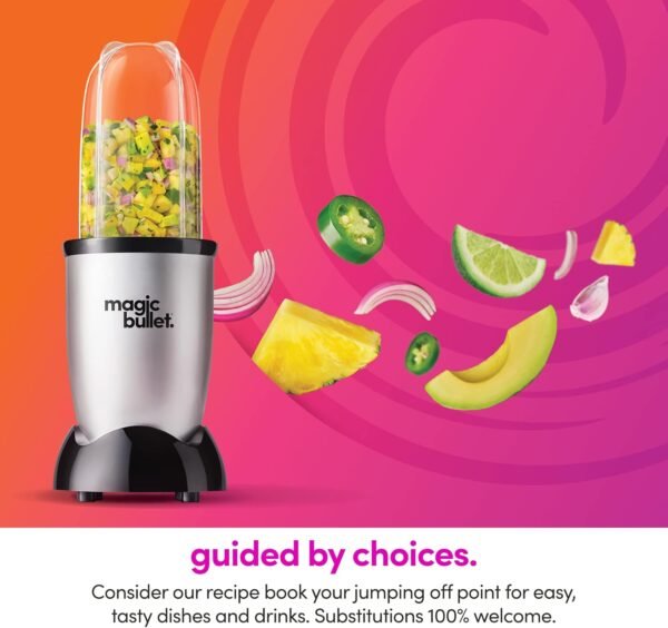 Magic Bullet Blender, Small, Silver, 11 Piece Set - Image 4