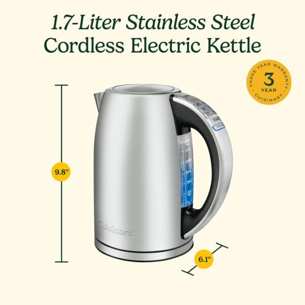 Cuisinart 1.7-Liter Stainless Steel Cordless Electric Kettle with 6 Preset Temperatures - Image 4