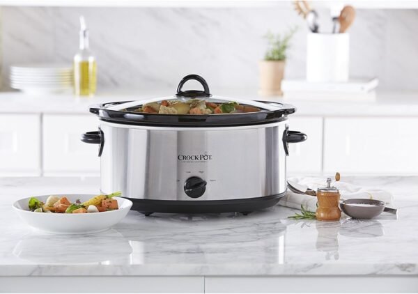 Crock-Pot 7 Quart Oval Manual Slow Cooker, Stainless Steel (SCV700-S-BR), Versatile Cookware for Large Families or Entertaining - Image 6