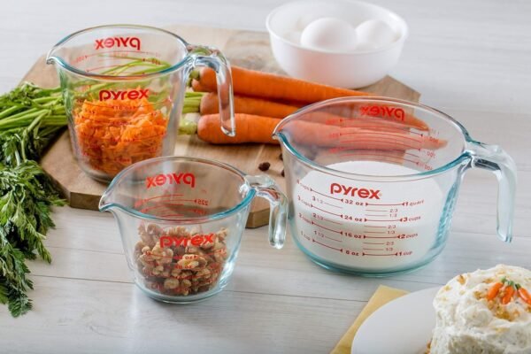 Pyrex 3 Piece Measuring Cup Set, Includes 1, 2, and 4 Tempered Glass Liquid Measuring Cups, Dishwasher, Freezer, Microwave, and Oven Safe, Essential Kitchen Tools - Image 6