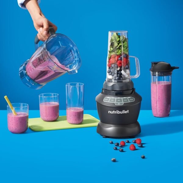 nutribullet Full-Size Blender Combo 1200W – NBF50500 - Dark Gray - Image 4