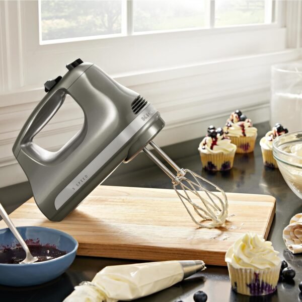 KitchenAid 5-Speed Ultra Power Hand Mixer - KHM512, Contour Silver - Image 3