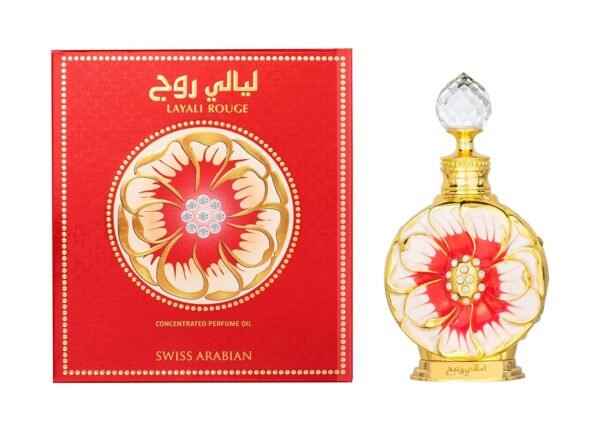 Swiss Arabian Layali Rouge - Luxury Products From Dubai - Long Lasting Personal Perfume Oil Fragrance - A Seductive Signature Aroma - 0.5 Oz - Image 3