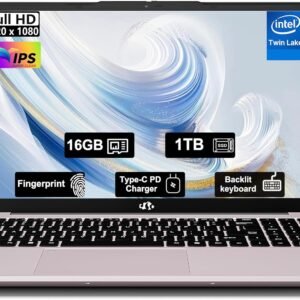 15.6" FHD IPS Student-Laptop Computer - 16GB RAM 1TB SSD, 4 Cores 13th Gen Intel N150(Beat to i3-1115G4, Up to 3.6GHz), 65W GaN Type-C, Fingerprint, Backlit Keyboard, Wi-Fi 6, BT5.2, Numpad