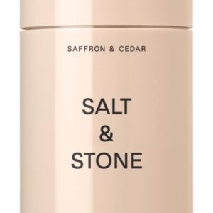 SALT & STONE Aluminum Free Deodorant | Extra Strength 48 Hour Protection for Women & Men | Made with Seaweed Extracts, Shea Butter & Prebiotics (Saffron & Cedar)
